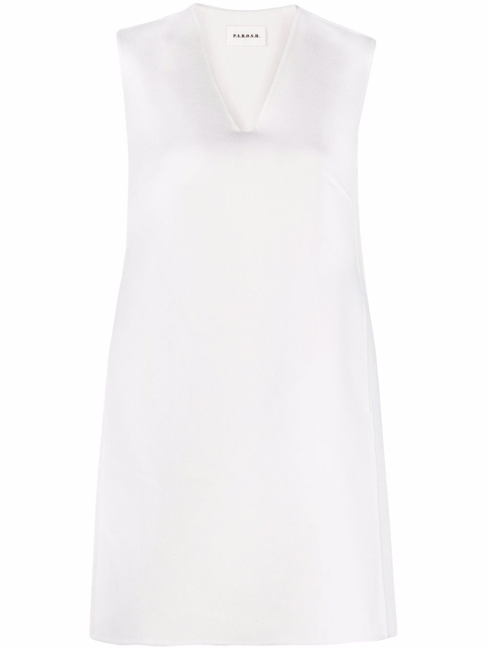 

P.A.R.O.S.H. vestido sin mangas con cuello en V - Blanco