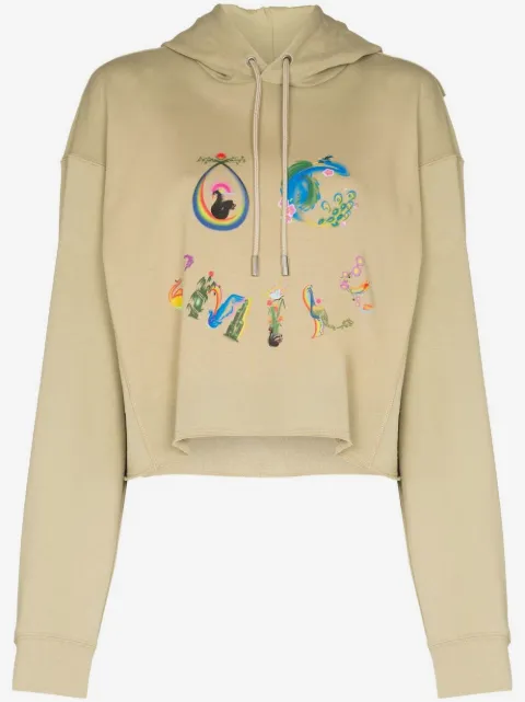 Opening Ceremony smile-print cropped hoodie