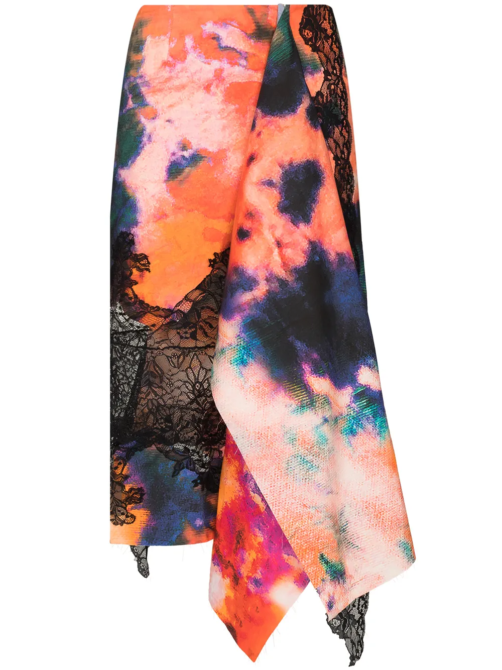 Marques'Almeida MA LACE INSERT DRAPED SKT MDI