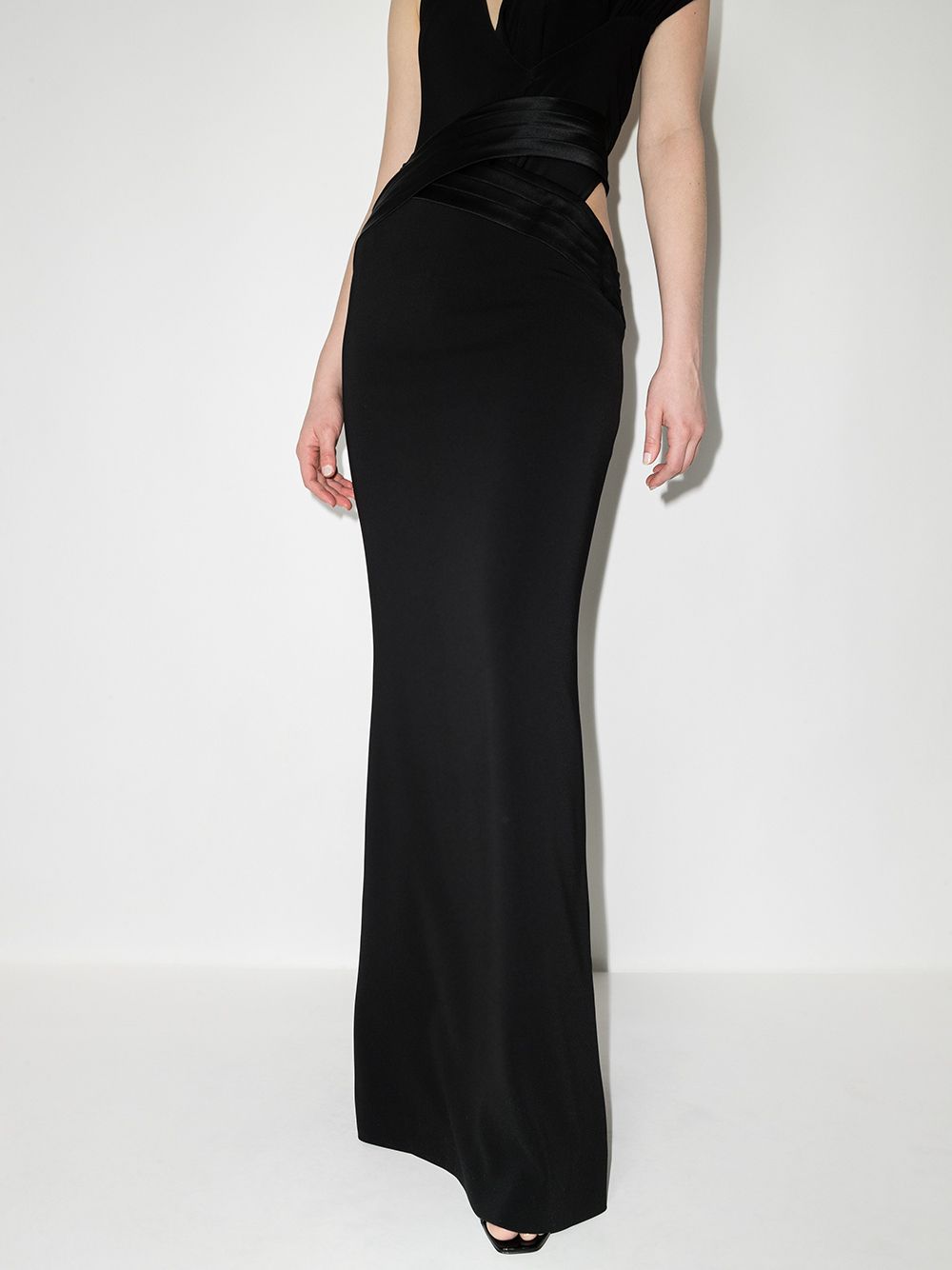 фото Mônot monot hw c/o waist bck slit maxi skirt b