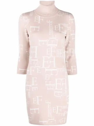 Elisabetta Franchi Abito Corto a Collo Alto - Farfetch