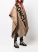 Moncler шерстяное пончо с логотипом