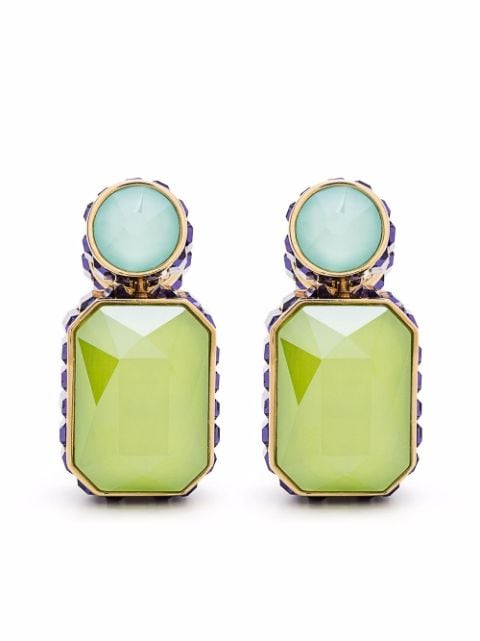 Swarovski - Orbita asymmetrical octagon cut crystal earrings