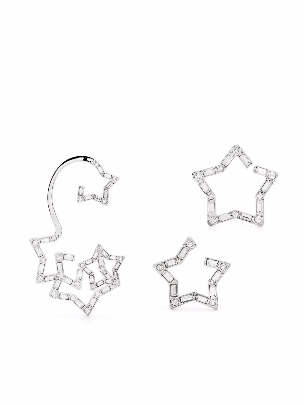 

Swarovski set de tres aretes Stella - Plateado