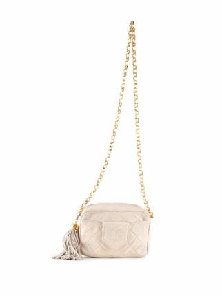 CHANEL Pre-Owned 1980s CC diamond-quilted Tassel Crossbody Bag - Farfetch
