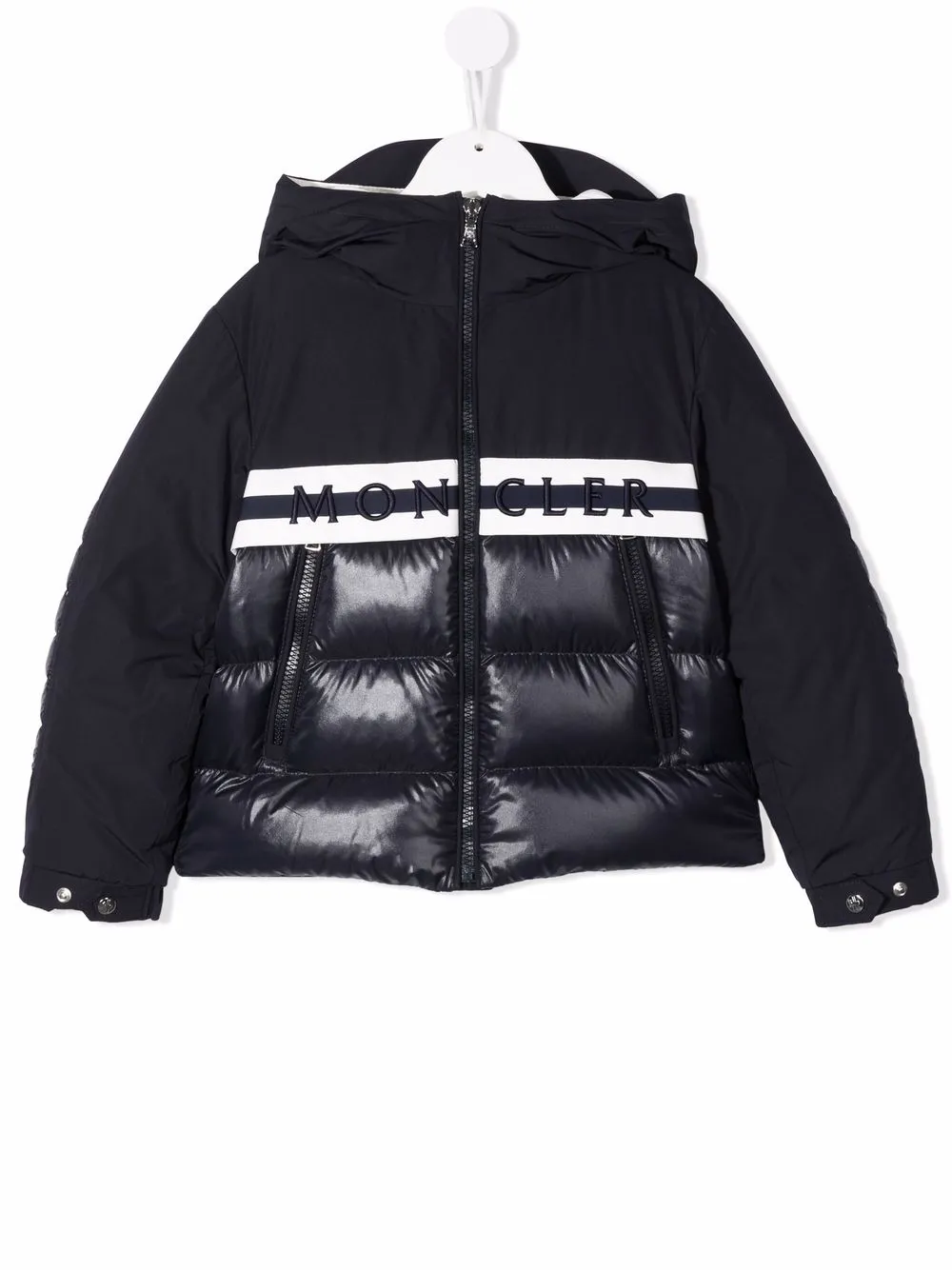 

Moncler Enfant chamarra capitonada con paneles - Azul