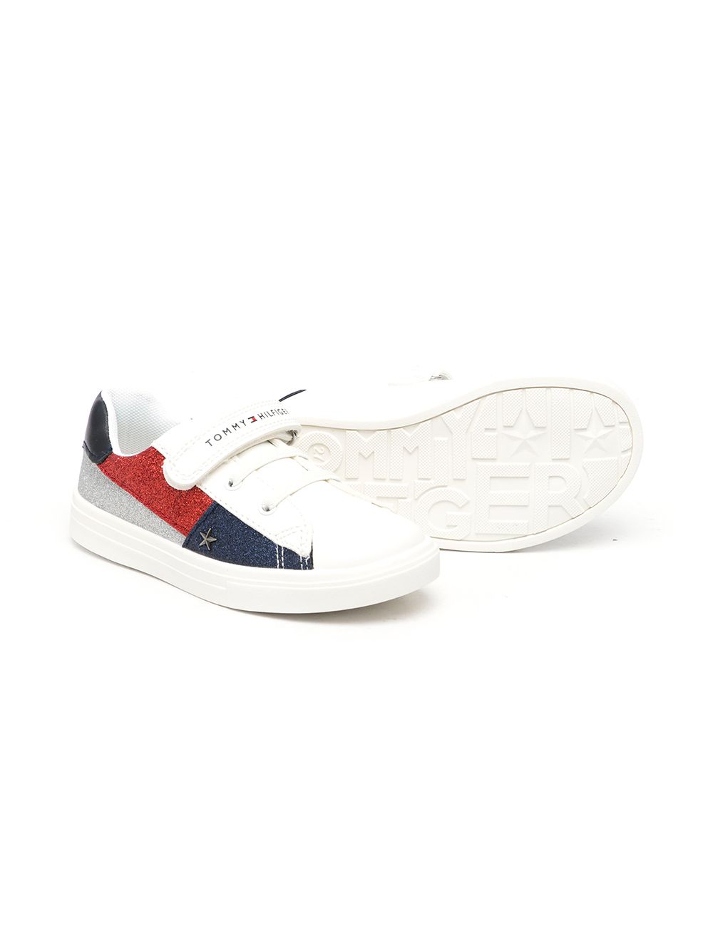 Shop Tommy Hilfiger Junior Logo Low-top Trainers In White