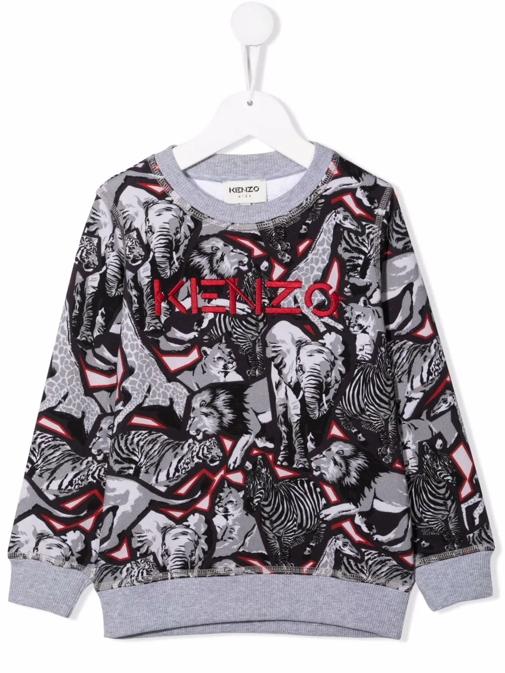 

Kenzo Kids sudadera con animal print - Gris