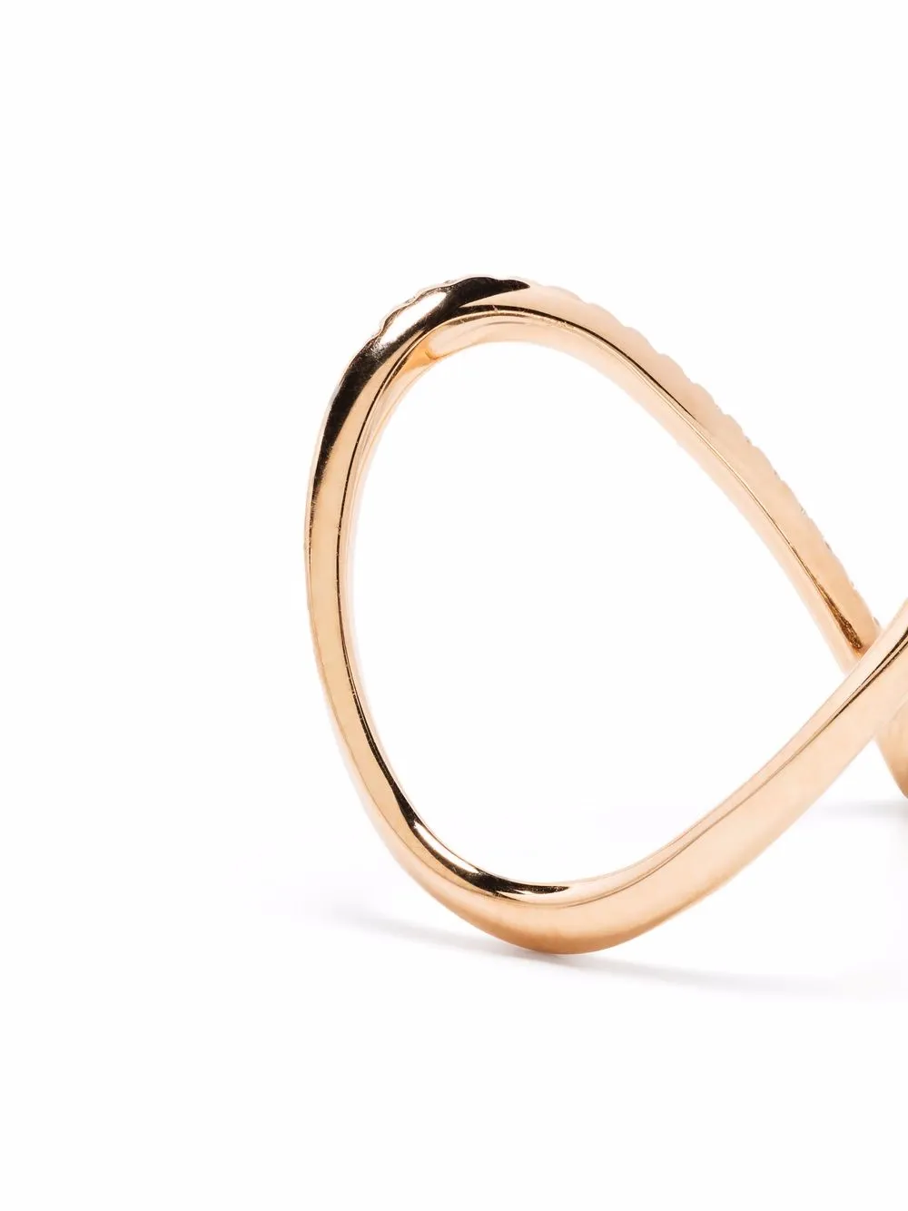 Djula Anello V in oro rosa 18 carati con diamanti | Alta gioielleria | Image 4