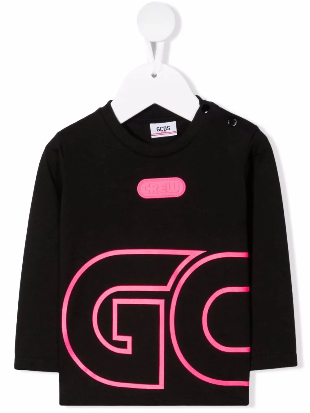 

Gcds Kids top con logo estampado - Negro