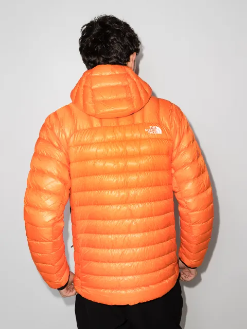 the north face logo print puffer jacket