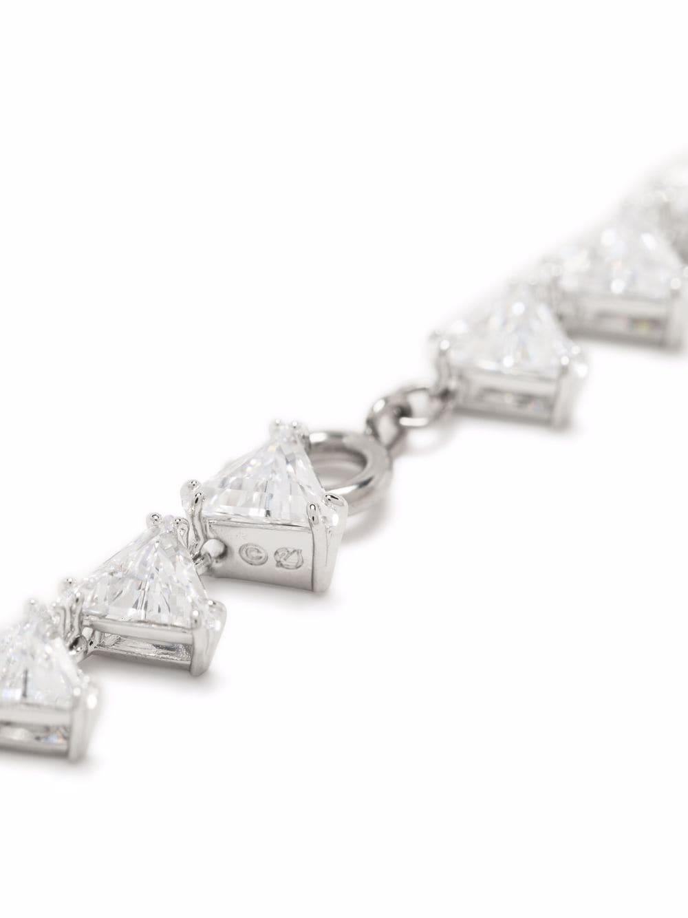 Shop Swarovski Millenia Triangle  Crystal Necklace In Grau
