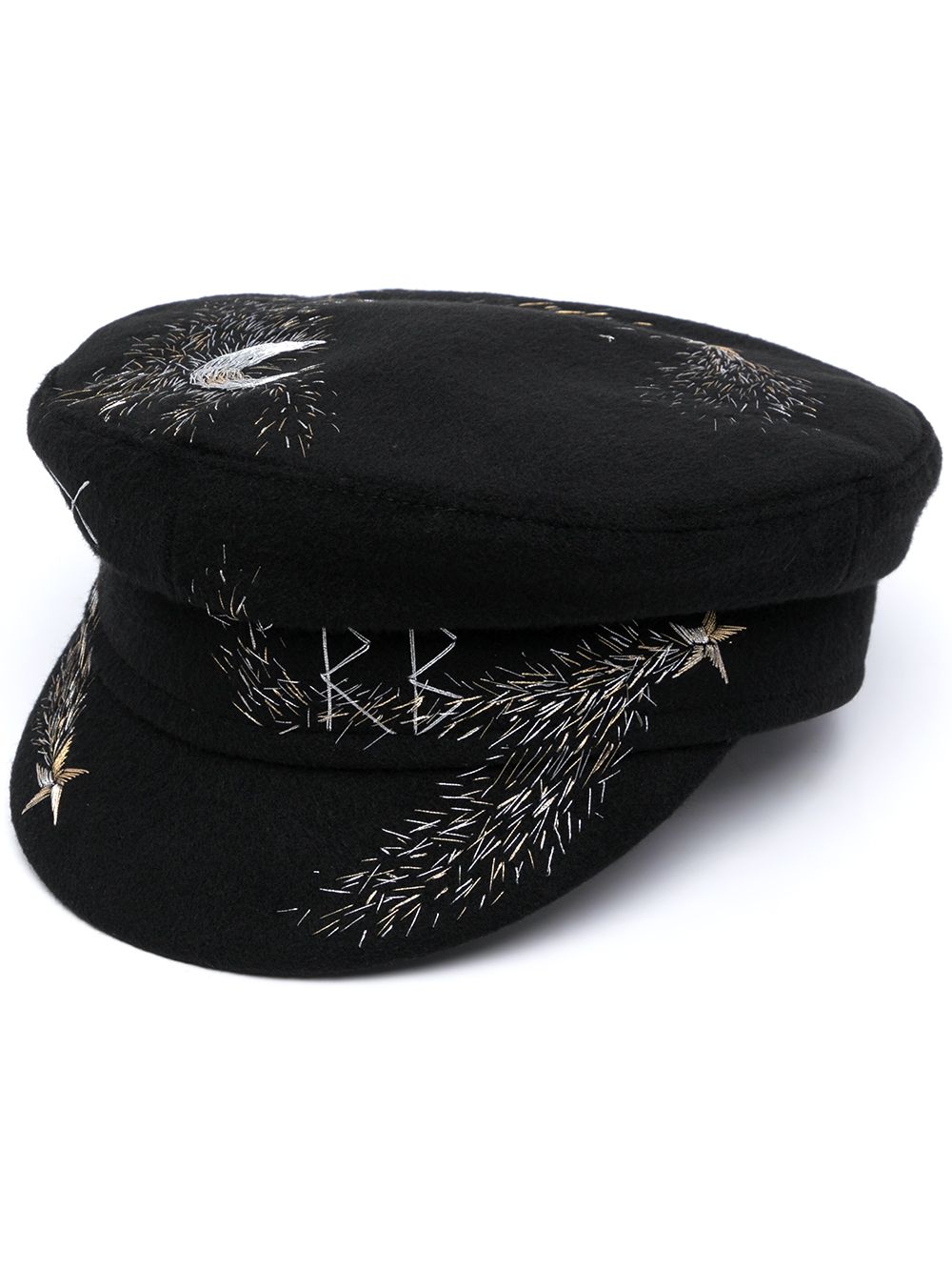 Image 1 of Ruslan Baginskiy star-embroidered baker boy cap