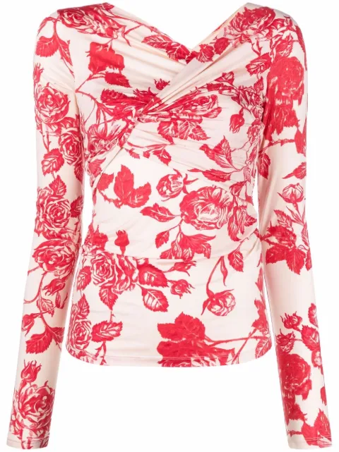 MSGM floral-print top
