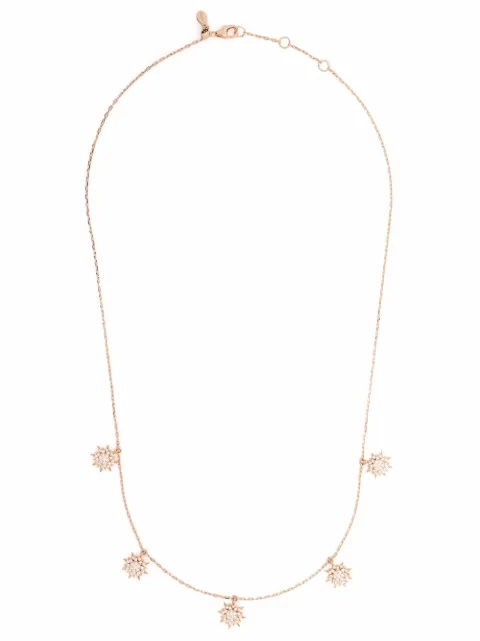 Djula 18kt rose gold Soleil diamond chain necklace