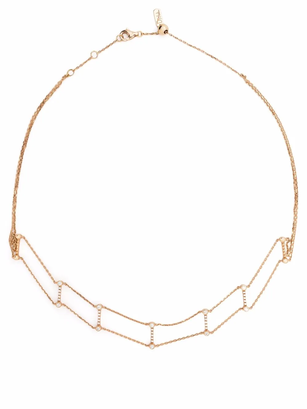 

Djula gargantilla Graphic en oro rosa de 18kt con diamantes - Rosado