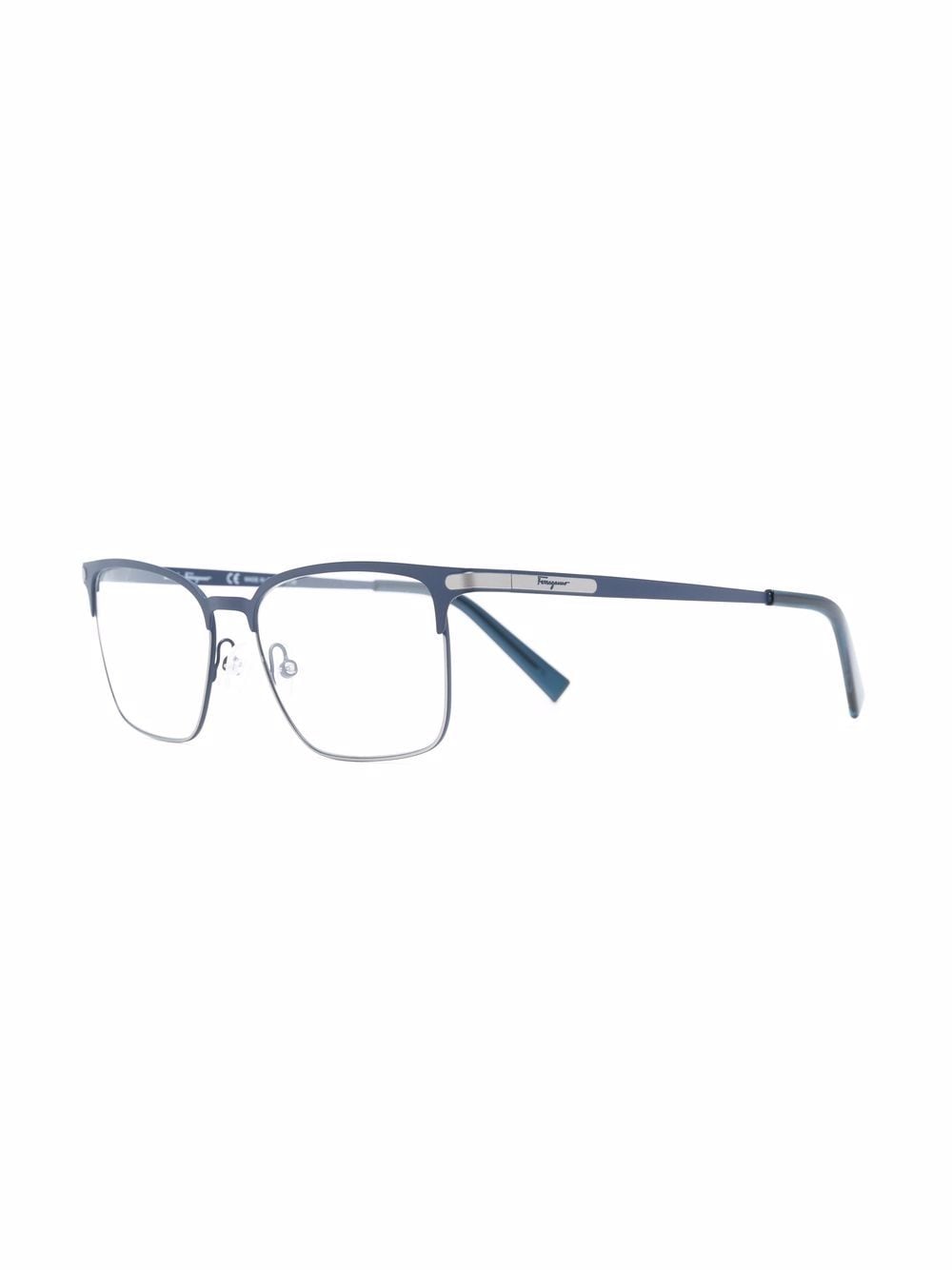 Salvatore Ferragamo Eyewear Bril met rechthoekig montuur - Blauw