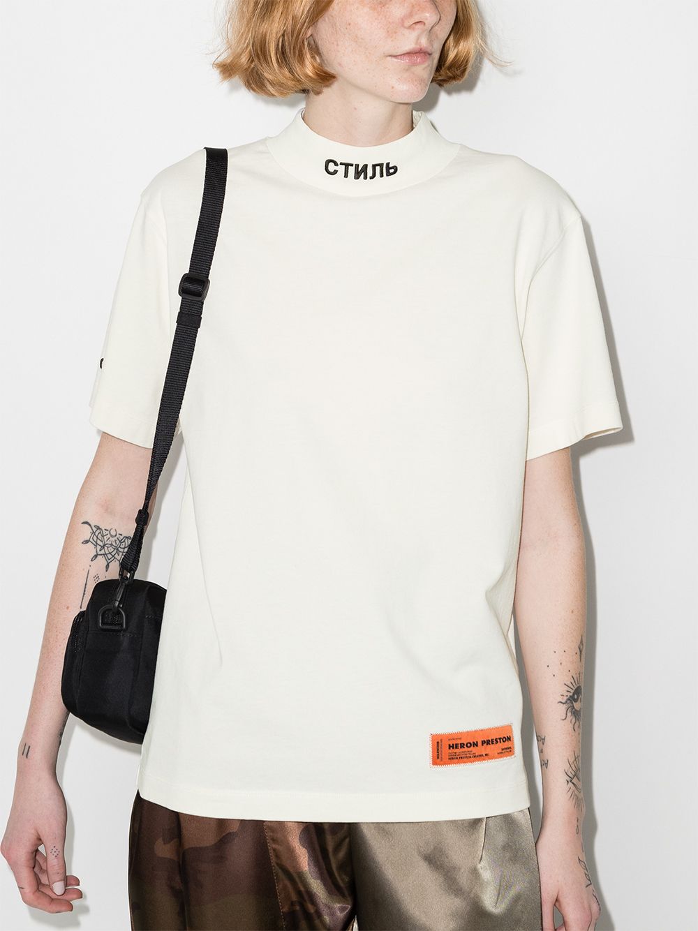 фото Heron preston logo patch cotton t-shirt