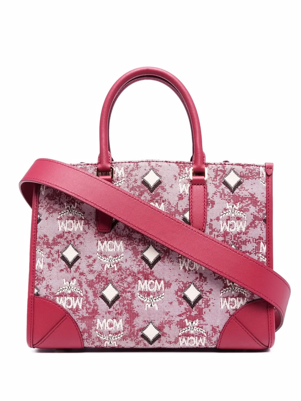 mcm red tote