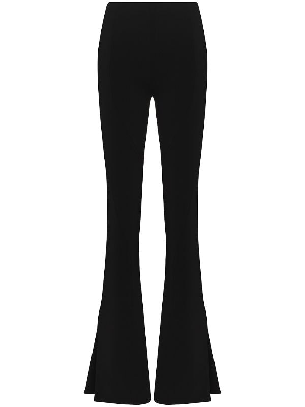 Buy Jinax Womens Relaxed Fit FlatFront Trousers Elastic Flared Bootcut  Pants High Waist Bell Bottom Trouser Black at Amazonin