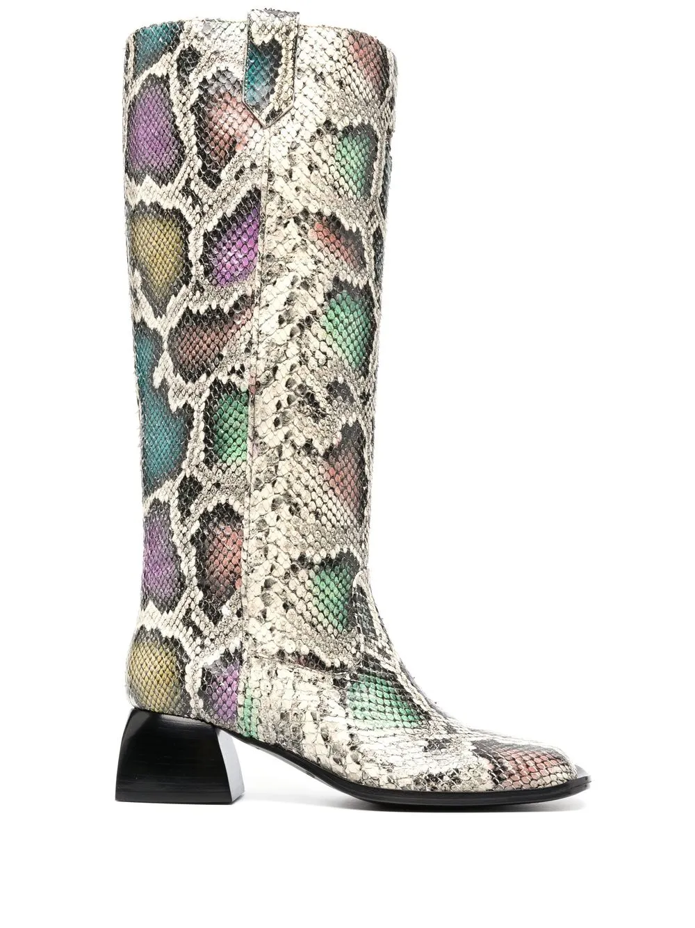 

Nodaleto Stella 45mm snake-effect knee boots - Neutrals