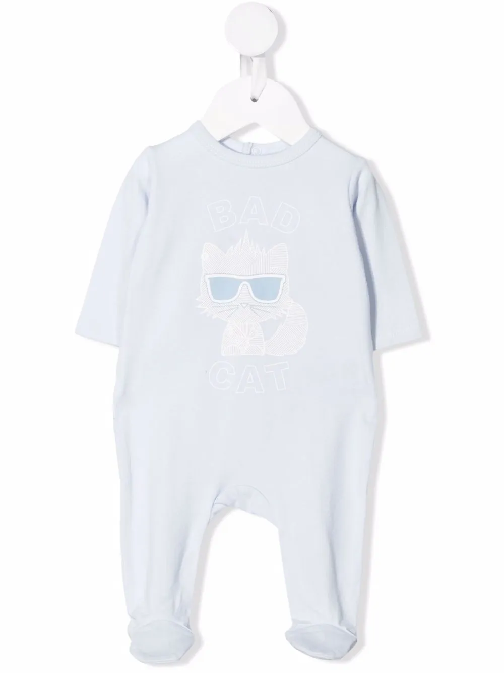 

Karl Lagerfeld Kids mameluco con estampado de gato - Azul