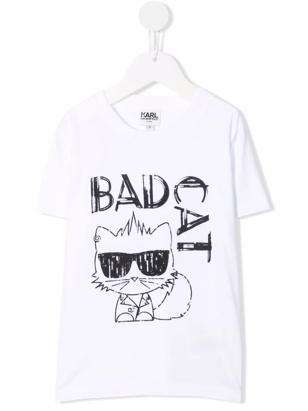 фото Karl lagerfeld kids футболка bad cat с короткими рукавами