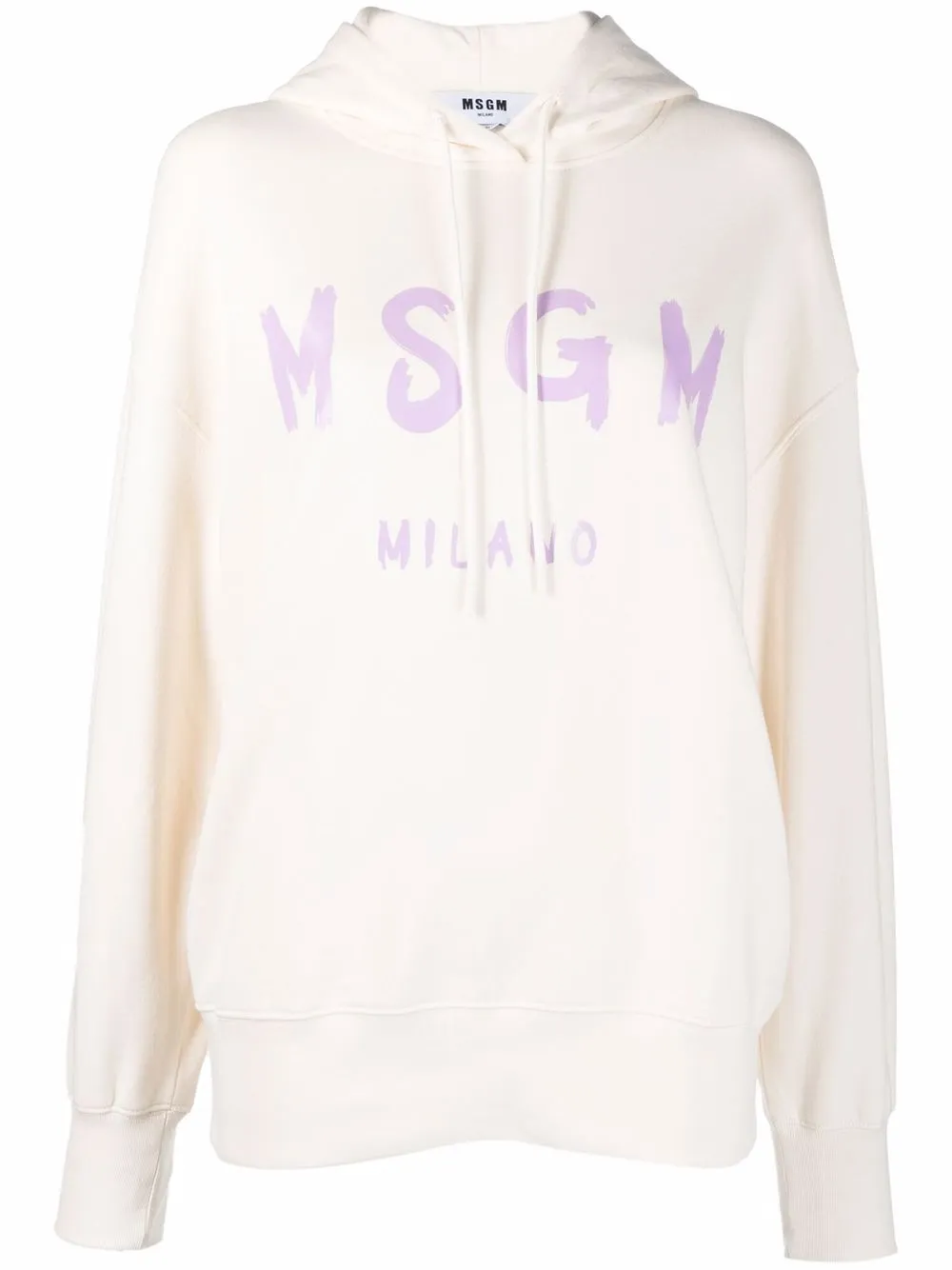 

MSGM logo-printed hoodie - Neutrals