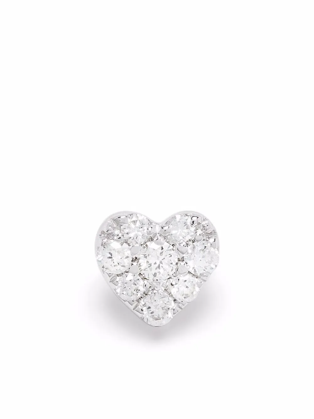 

Djula 18kt white gold Heart diamond piercing - Silver