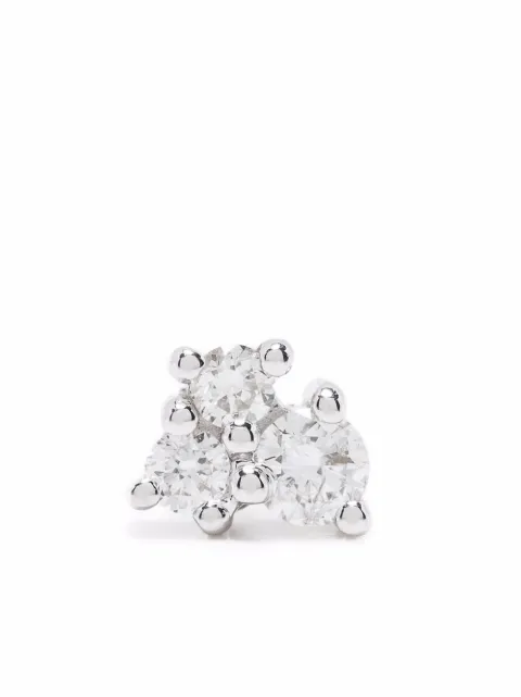 Djula 18kt white gold 3 diamond piercing