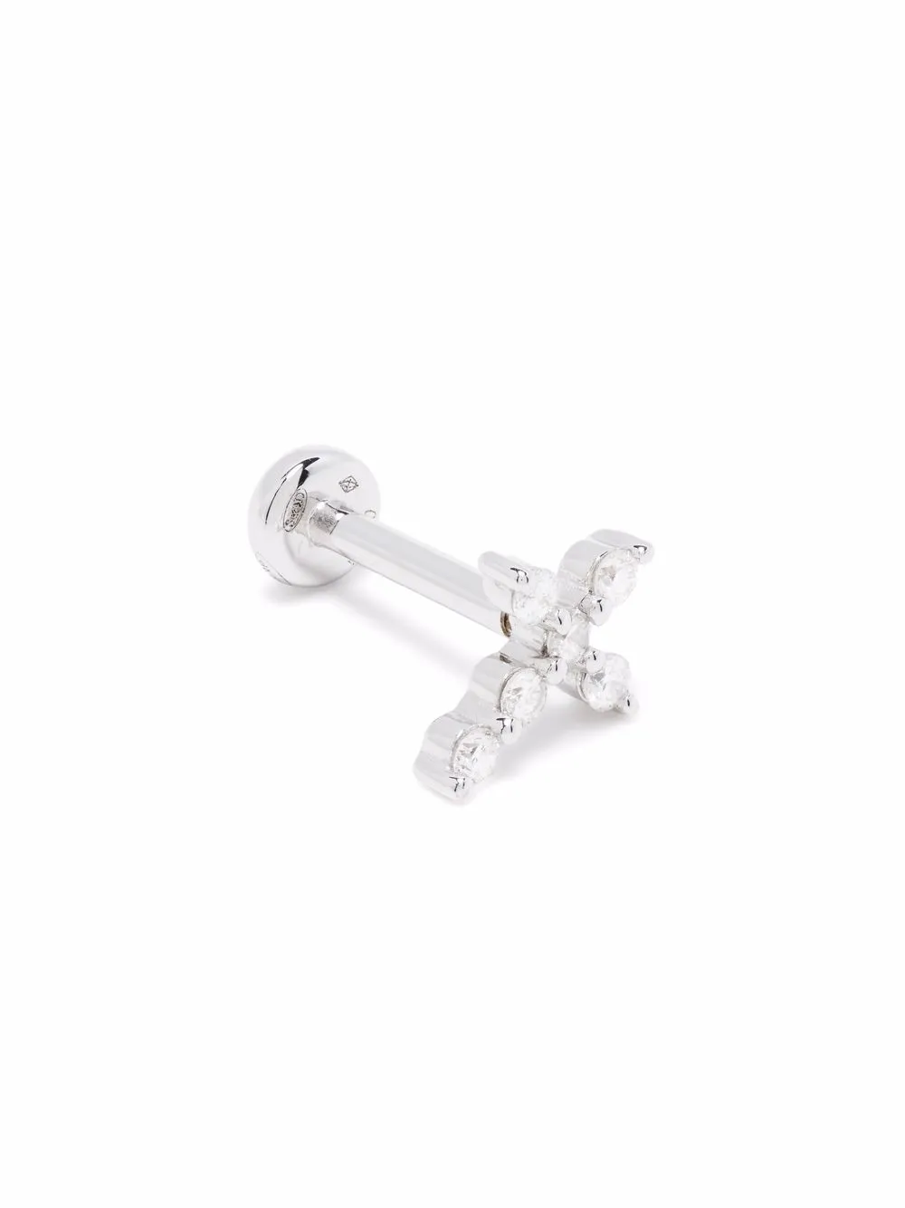 Djula Piercing Cross in oro bianco 18 carati con diamanti | Alta gioielleria | Image 4