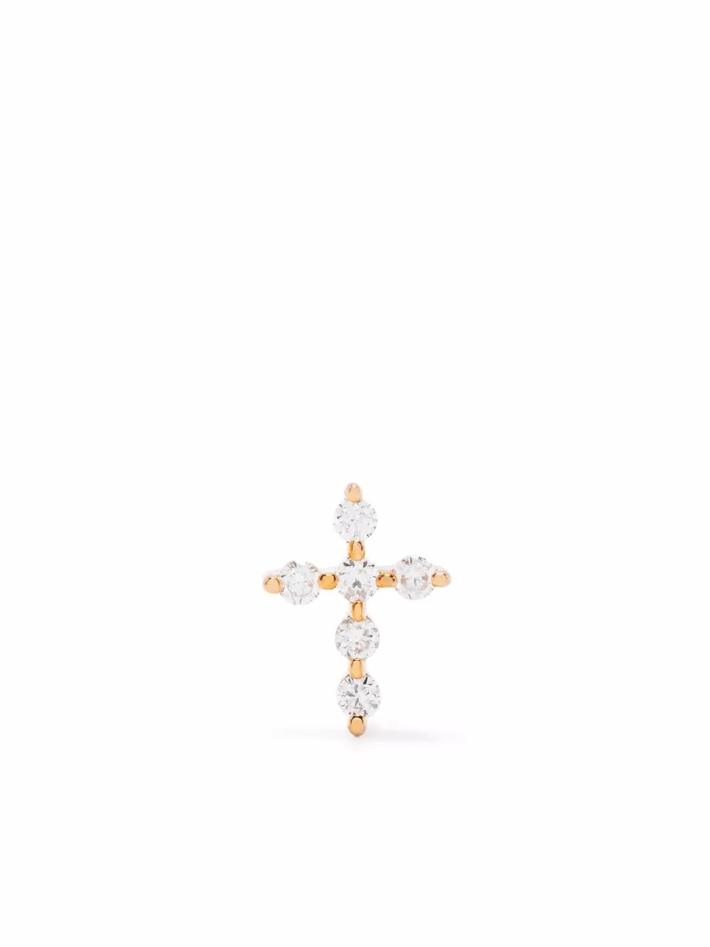 

Djula arete Cross en oro rosa de 18kt con diamantes - Rosado