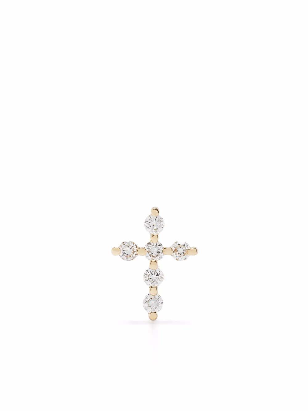 

Djula arete Cross en oro amarillo de 18kt con diamantes - Dorado