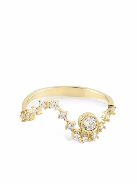 Gfg Jewellery 18kt yellow gold Sonia wave diamond ring