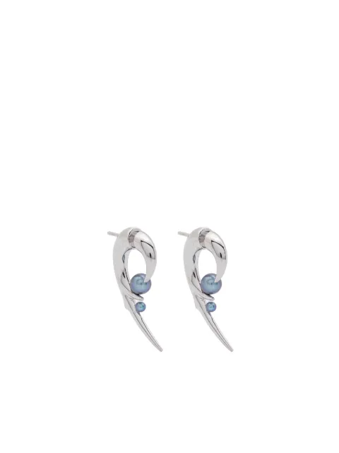 Shaun Leane hooked black pearl earrings 