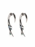 Shaun Leane large Hook black pearl earrings
