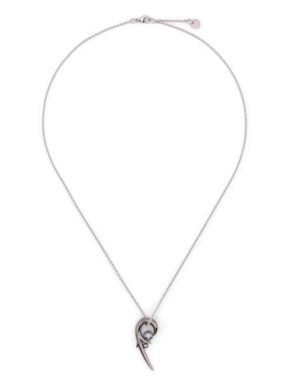 Shaun Leane hooked pearl pendant necklace - シルバートーン Shaun Leane hooked pearl pendant necklace - シルバートーン