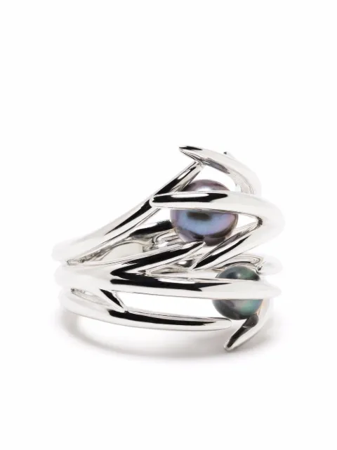 Shaun Leane Hook black pearl ring