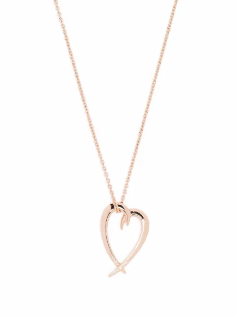 Shaun Leane Hook diamond heart pendant necklace
