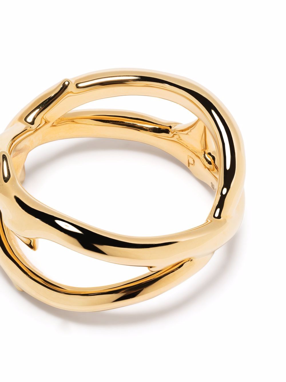 Shop Shaun Leane Rose Thorn Wide Band Ring In Gold