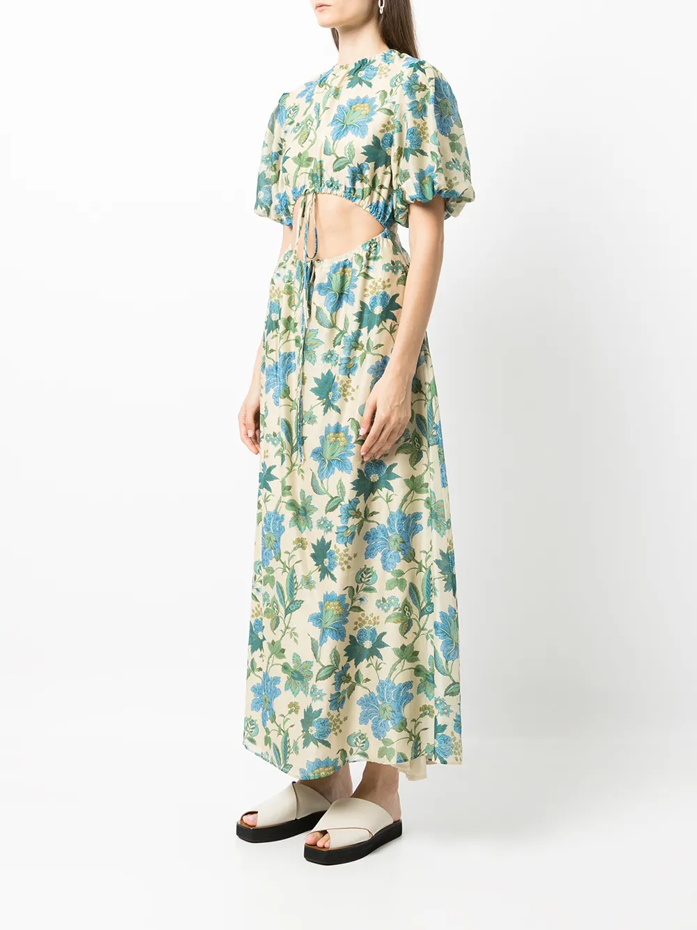 фото Sir. платье с цветочным принтом и короткими рукавами