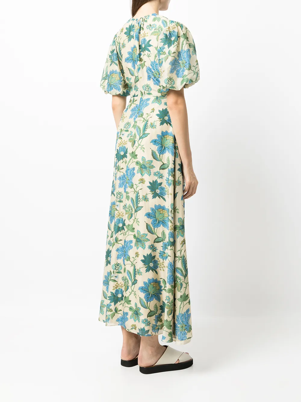 фото Sir. платье с цветочным принтом и короткими рукавами