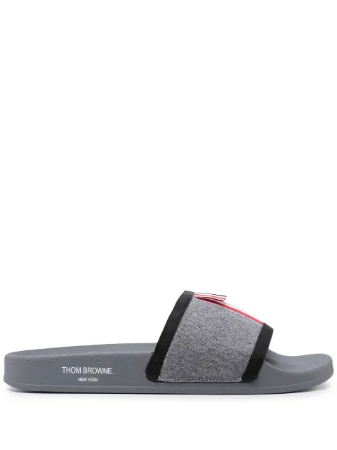 Thom Browne Sandali slides con banda RWB
