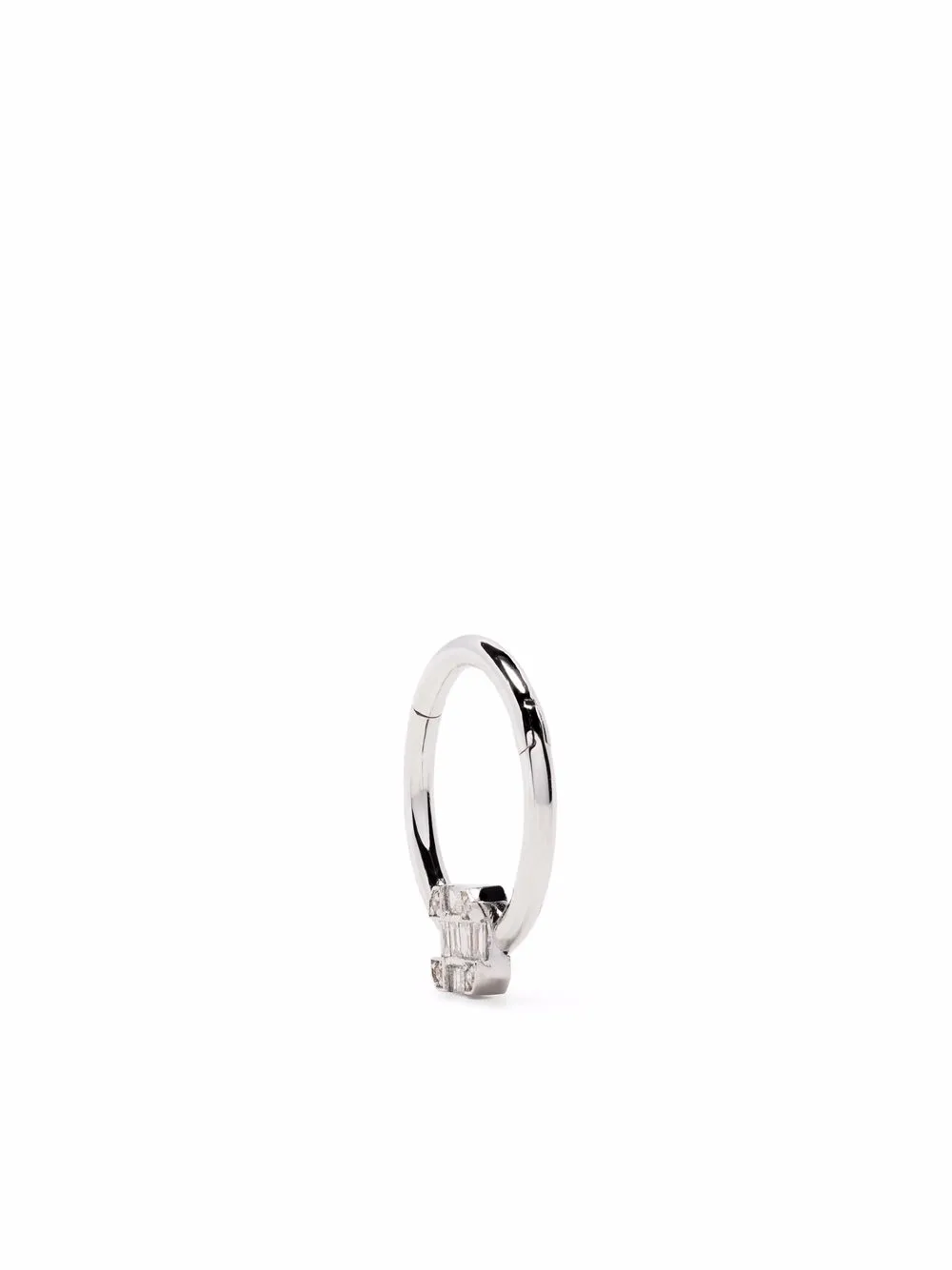 

Djula arete en oro blanco 18kt con diamantes - Plateado
