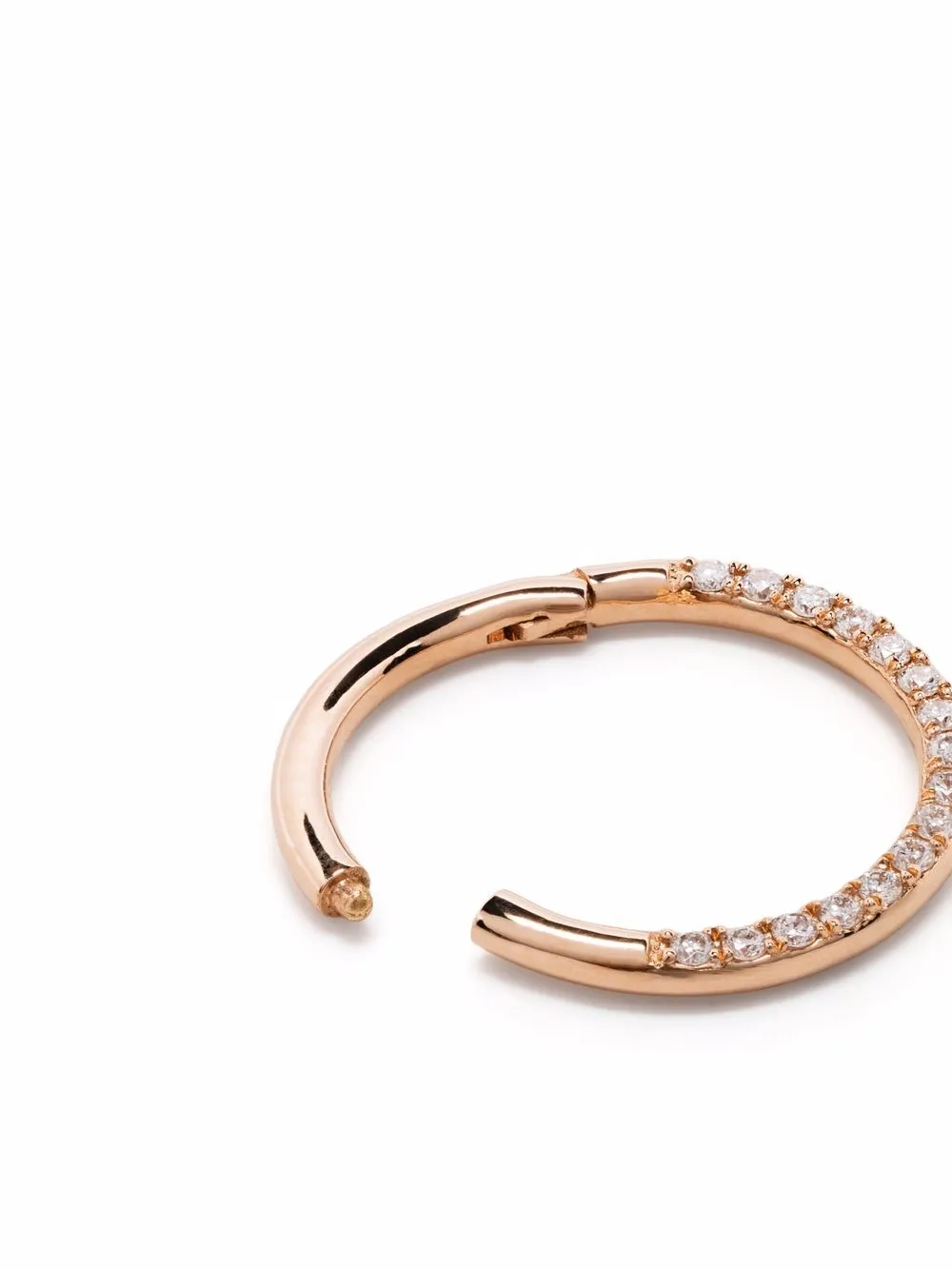 Djula Orecchini a cerchio in oro rosa 18kt con diamanti | Orecchini | Image 3