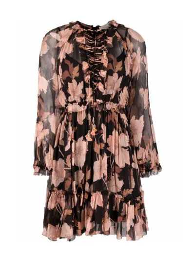 ZIMMERMANN Concert lace-up floral-print 
