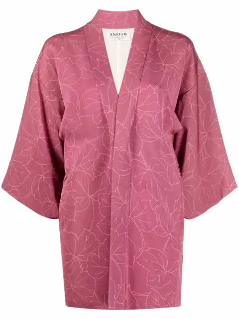 A.N.G.E.L.O. Vintage Cult 1970s leaf print square-sleeved jacket