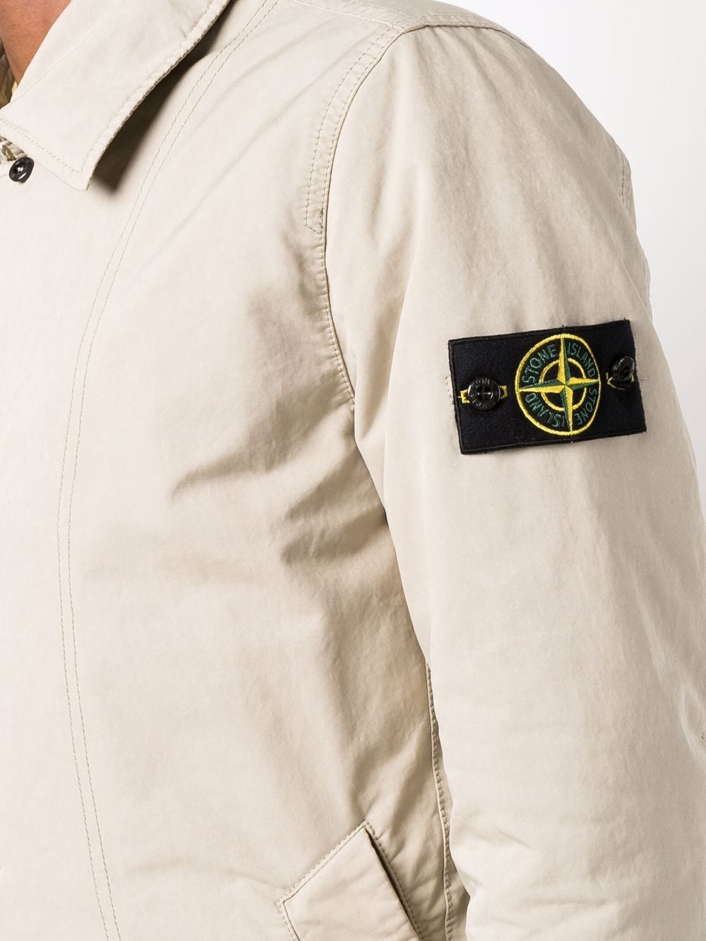 фото Stone island куртка-рубашка с нашивкой compass