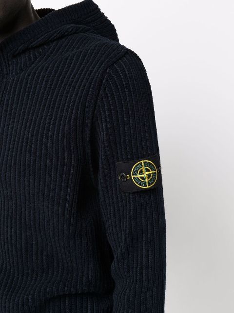 white stone island zip moletom com capuz