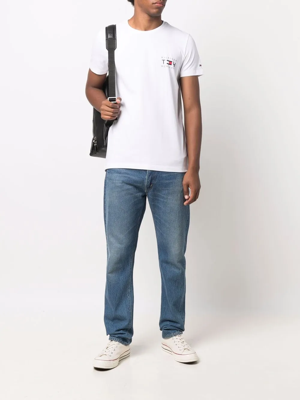 фото Tommy hilfiger футболка из органического хлопка с логотипом